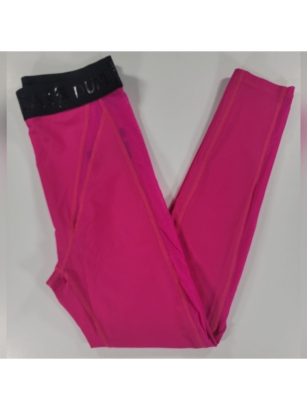 DUNDAS Ezra Leggings Hot Pink Mesh Panel Athletic Pants Womens XL Workout Gym